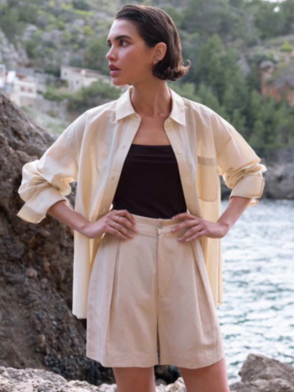 NWT Jenni Kayne:  Pierce Shirt, Relaxed Large, Natural